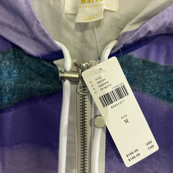 Anthropologie Maeve striped windbreaker jacket Sz M - Picture 9 of 11